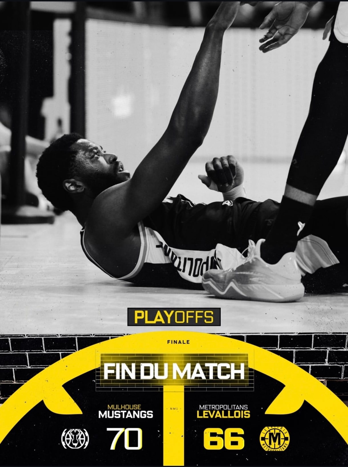 🏀 NM1 – Finale (Match 2) : Mulhouse arrache la belle, Levallois reste maître de son destin